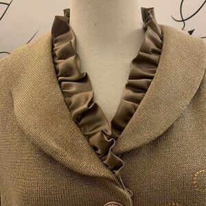 DONNA VINCI Knits. Size 14. Metallic Rhinestone Embellished Jacket Couture. DD